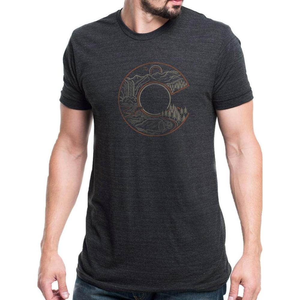 image:imageBlack Lantern Graphic TShirt  Screen Printed Outdoor Nature Tee for Men Casual Fit Shirt with Premium Quality FabricColorado