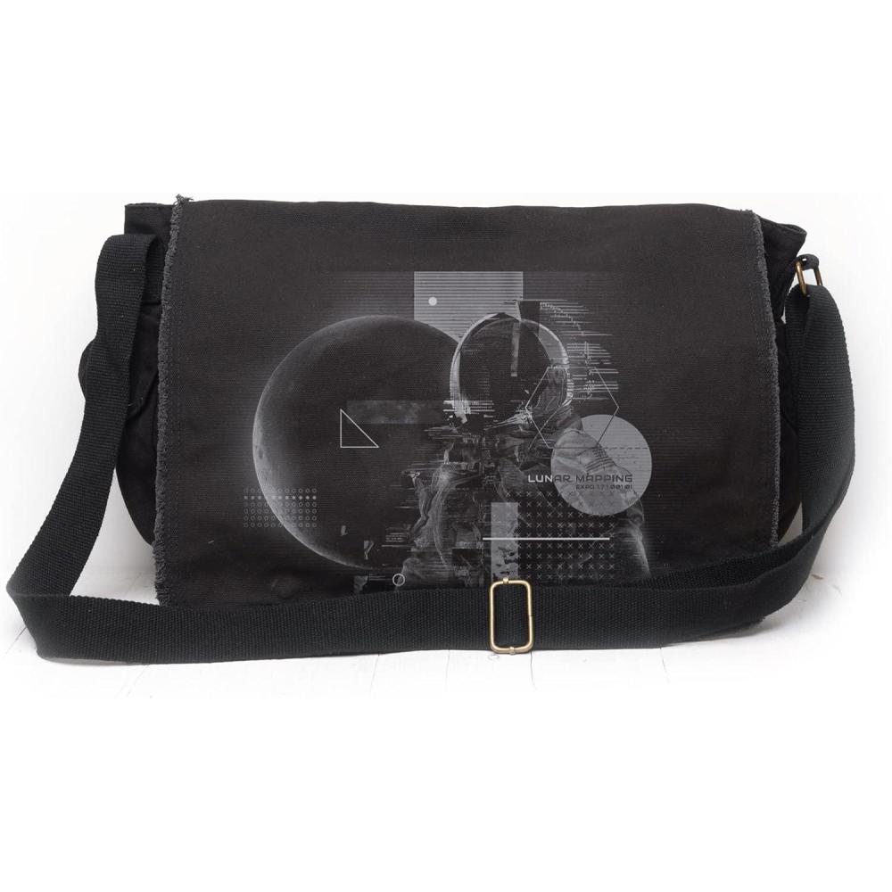 image:imageBlack Lantern Messenger Bag  Vintage Canvas Crossbody Satchel for Men ampamp Women Stylish Shoulder Bag for Work or TravelDeep Space
