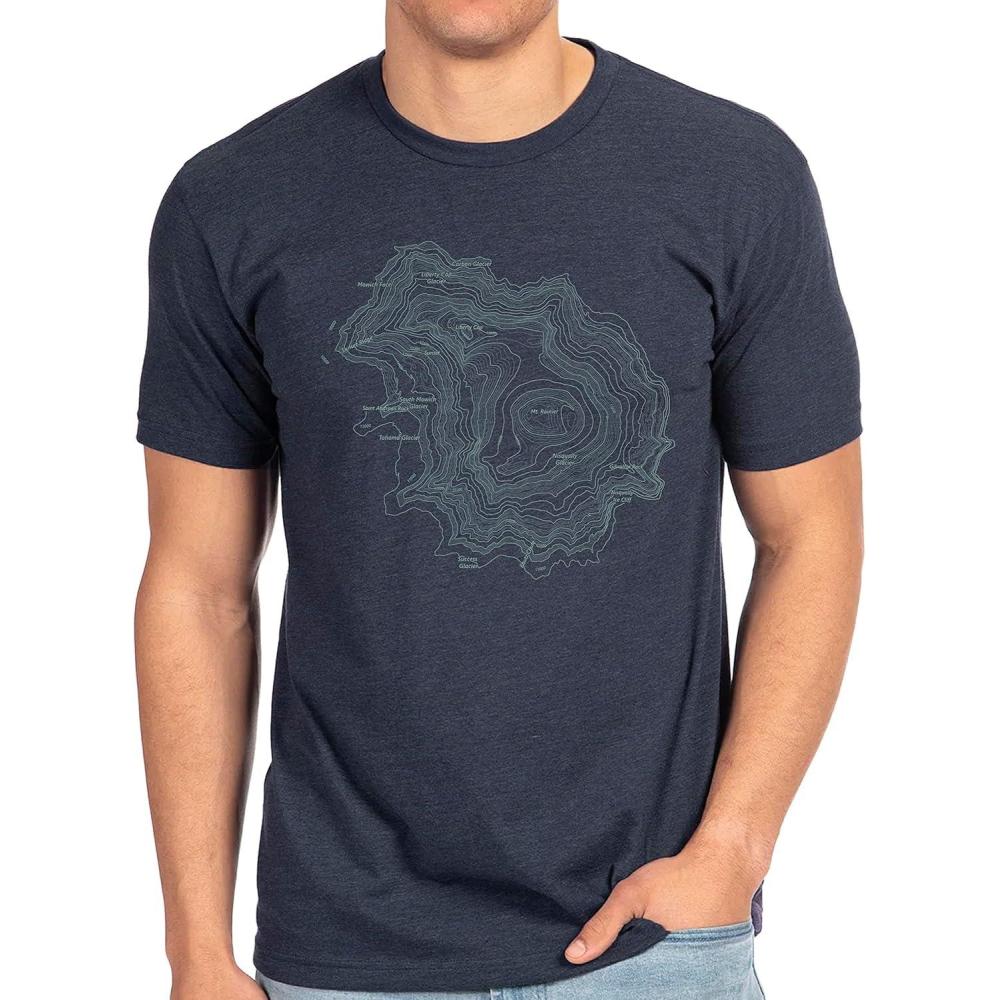 image:imageBlack Lantern National Park TShirt  Mens Graphic Tee  Handmade Outdoor Nature Shirt  Casual Fit SXXLMount Rainier