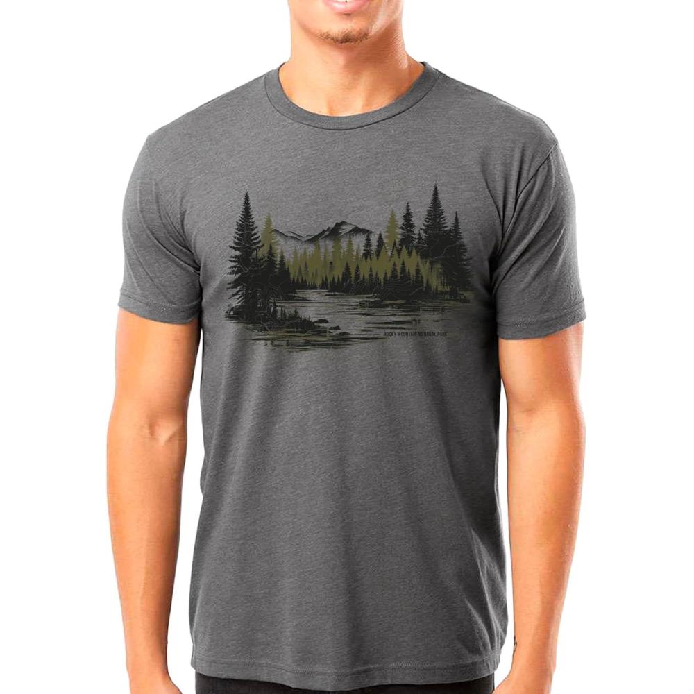 image:imageBlack Lantern National Park TShirt  Mens Graphic Tee  Handmade Outdoor Nature Shirt  Casual Fit SXXLRocky Mountain