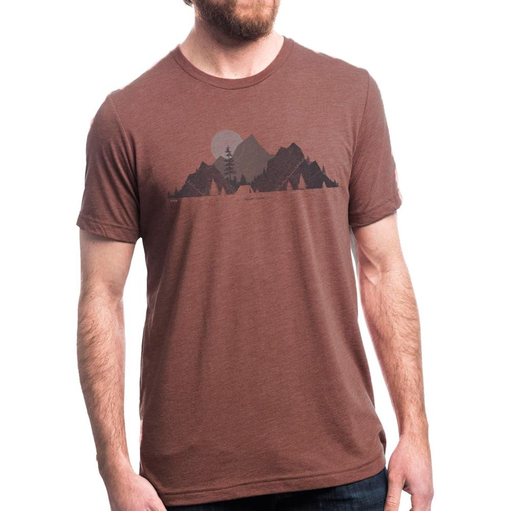 image:imageBlack Lantern Nature TShirt  Screen Printed Mountain Graphic Tee for Men Comfortable Outdoor ShirtCamp Topography