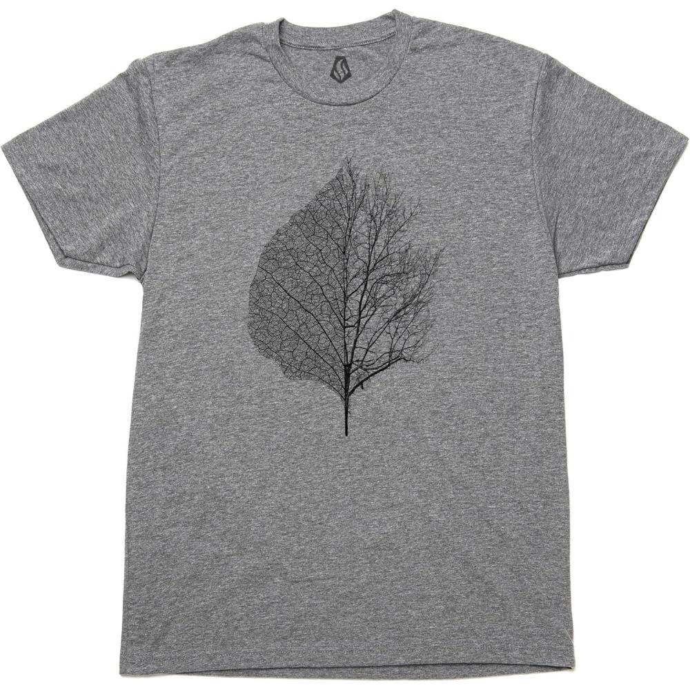 image:imageBlack Lantern Nature TShirt  Screen Printed Mountain Graphic Tee for Men Comfortable Outdoor ShirtLeaf  Tree