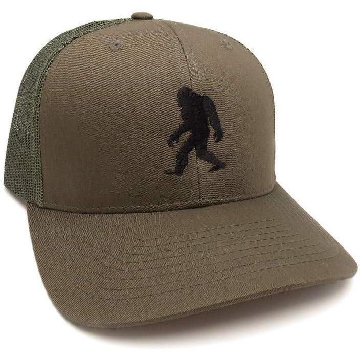 image:imageBlack Lantern Trucker Hat  Curved Bill Snapback Cap for Men ampamp Women Outdoor Nature HeadwearBigfoot Silhouette