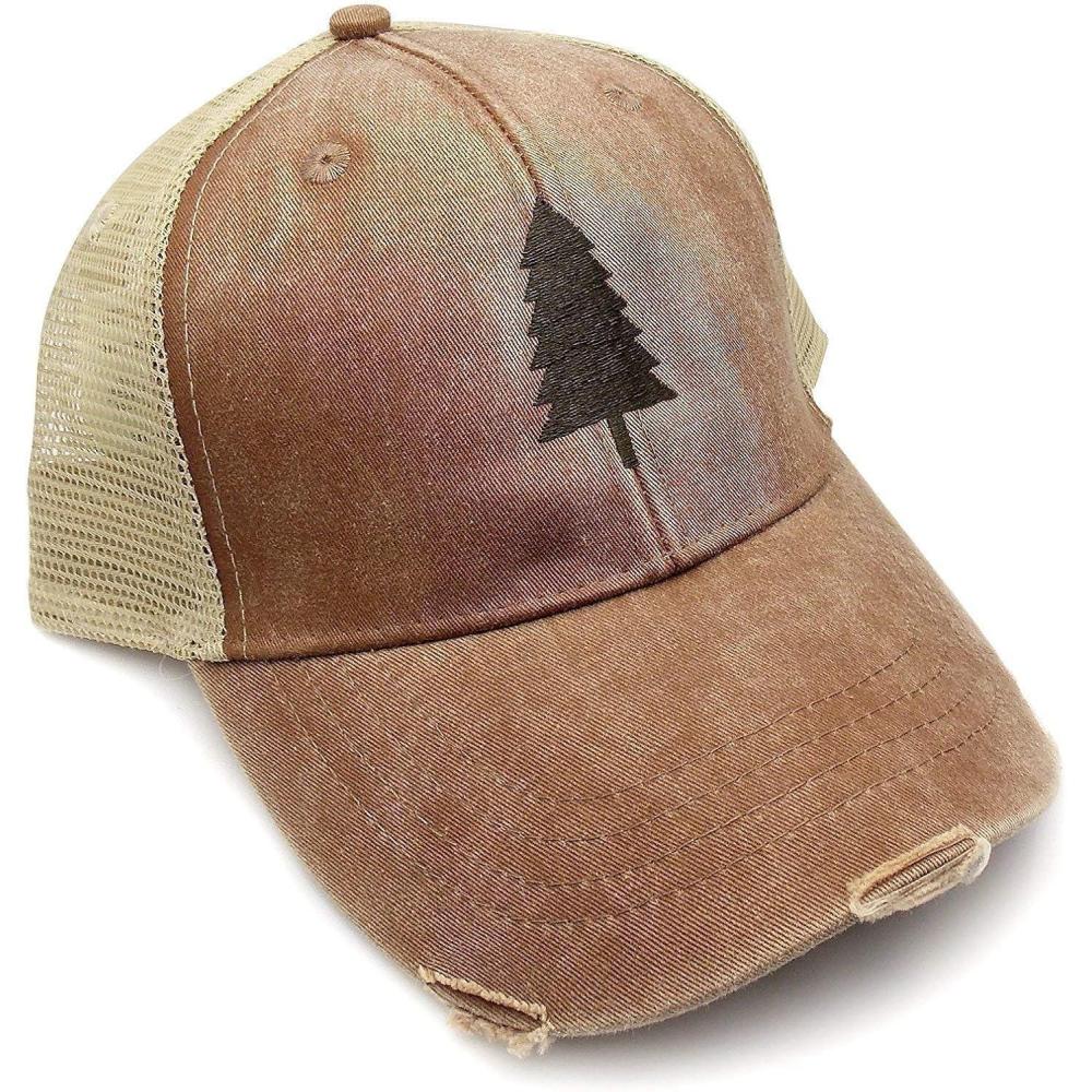 image:imageBlack Lantern Trucker Hat  Distressed Mesh Back Adjustable Cap for Men ampamp Women Curved Bill Outdoor HatWilderness Area