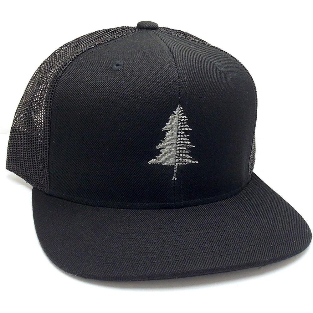 image:imageBlack Lantern Trucker Hats for Men and Women  Trendy Mens Snapback Trucker ampamp Baseball Caps  Split Tree  Black Mesh Trucker Hat  Hats for Hiking Camping and Travel Aesthetic Headwear