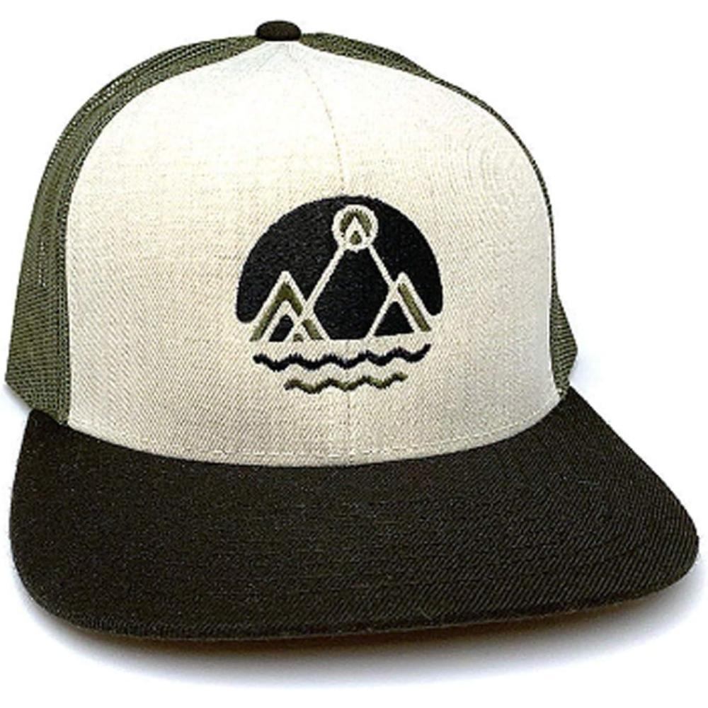 image:imageMens Mountain Duo Tone Trucker Hat  Nature Themed Trucker Caps for Men with Adjustable Snapback Fit