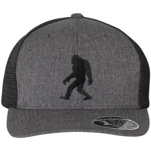 Black Lantern Bigfoot Trucker Hat – Adjustable Mesh Back Outdoor Cap for Men & Women – Hiking, Camping & Adventure Hat(Heather Charcoal/Black)