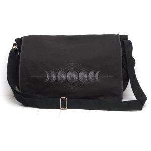 Black Lantern Messenger Bag – Vintage Canvas Crossbody Satchel for Men & Women, Stylish Shoulder Bag for Work or Travel(Sacred Geometry)