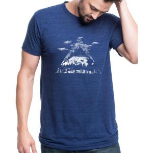 Black Lantern Nature T-Shirt Mountain and Clouds Tri-Blend Graphic Tees – Sizes Small to 2XL Available – Mountain Wild Indigo Tee Shirt