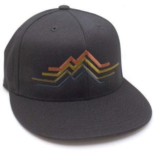 Black Lantern Snapback Hat – Outdoor Nature Cap for Men, Curved Bill Pro Style Baseball Hat with Clean Modern Design(Mountain Lines)