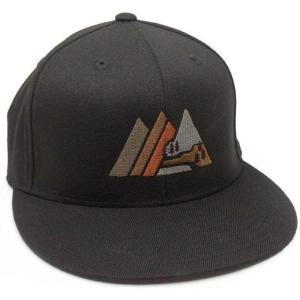 Black Lantern Snapback Hat – Outdoor Nature Cap for Men, Curved Bill Pro Style Baseball Hat with Clean Modern Design(Retro Mountain Design)