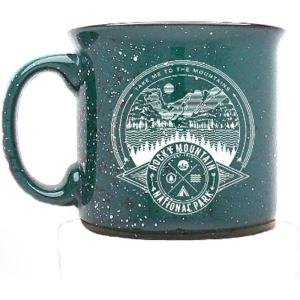 Ceramic Mug by Black Lantern – Speckled Coffee Mug for Women and Men with Rocky Mountain National Park Design (1pc)