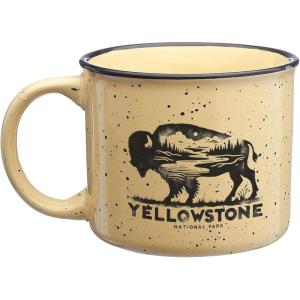 Large Coffee Mug – Yellowstone National Park Ceramic Speckled Mug by Black Lantern – 15oz. Capacity