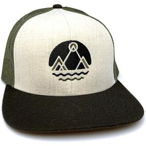 Men’s Mountain Duo Tone Trucker Hat – Nature Themed Trucker Caps for Men with Adjustable Snapback Fit