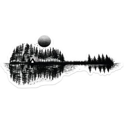 image:imageBlack Lantern Outdoor Stickers  Nature Themed Decals  Nature Mountain amp Outdoor Themed Vinyl Decal For Cars Water Bottles and Coolers  Gifts for Nature Lovers Mountain GoatNature Guitar