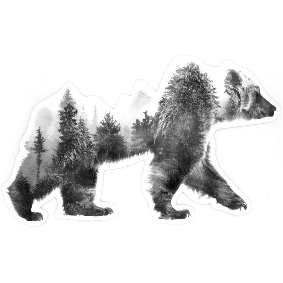 image:imageBlack Lantern Outdoor Stickers  Nature Themed Decals  Nature Mountain amp Outdoor Themed Vinyl Decal For Cars Water Bottles and Coolers  Gifts for Nature Lovers Mountain GoatDouble Exposure Bear