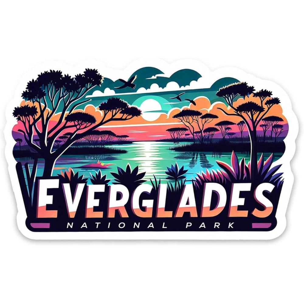 image:imageVinyl Stickers by Black Lantern  Outdoor Stickers amp Car Decals  Everglades National Park Sticker and Decal  Water Bottle Stickers and Computer Decals  Colorful Sticker for Everglades National Park
