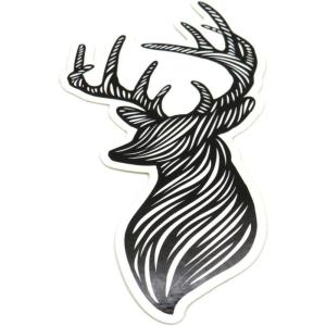 Black Lantern Outdoor Stickers – Nature Themed Decals – Nature Mountain & Outdoor Themed Vinyl Decal For Cars, Water Bottles and Coolers – Gifts for Nature Lovers (Mountain Goat)(Deer Illustration)