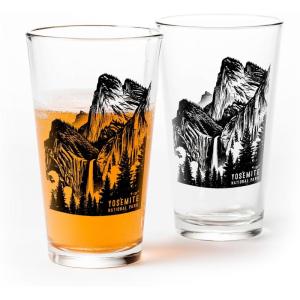 Black Lantern Themed Pint Glasses – National Park Designs for Craft Beer Enthusiasts and Home Bars – (Set of Two 16oz. Glasses) Unique Everyday Drinking Glasses & Glassware Set of 2 (Canyonlands)(Yosemite)