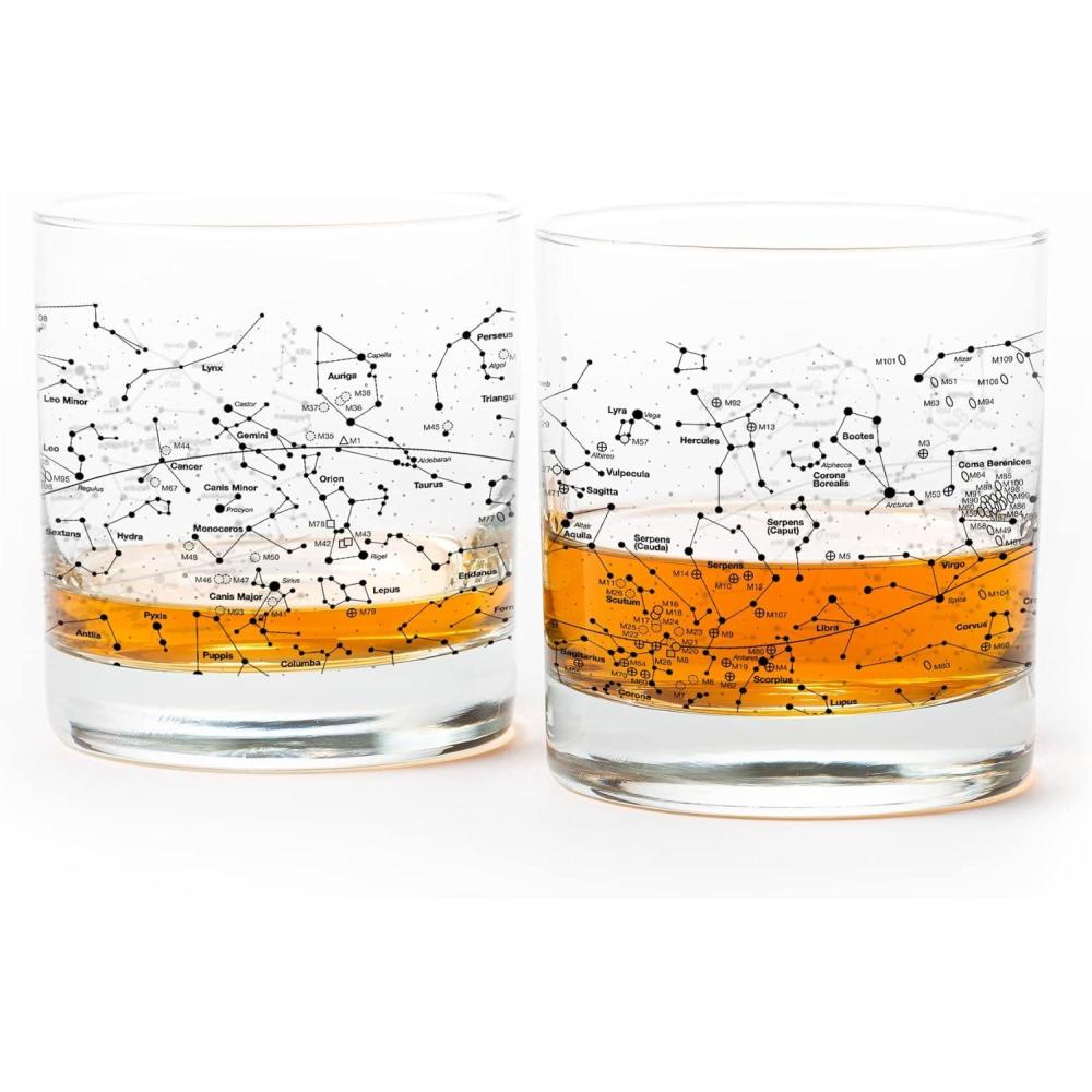 image:imageBlack Lantern Whiskey Glasses  Set of 2 Cocktail amp Everyday Use Drinking Glasses  Old Fashioned Glasses  11oz Whisky Glasses  Unique Printed Glassware Celestial  Zodiac Map
