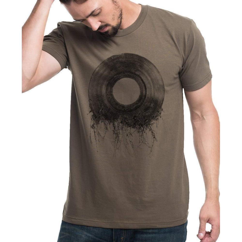 image:imageBlack Lantern Music Graphic TShirt  Handmade Band amp Musician Gift Tee  Screen Printed Mens Casual Fit Shirt SXXLVinyl Record Roots